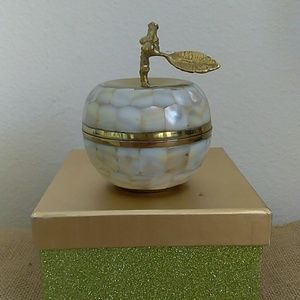 D.L.& Co. Mother of Pearl Apple Shape Candleholder